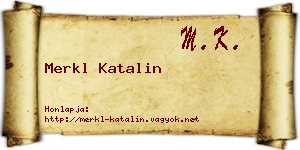 Merkl Katalin névjegykártya